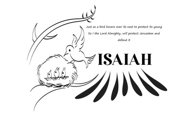 Scripture Illustration for Tattoo design. The message of the Gospel of Jesus Christ. Bible lesson for kids