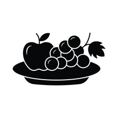 Fresh fruits icon design. isolated on white background. vector illustration