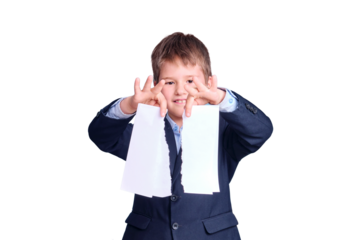 Tired mom of naughty boy schoolboy sleeping at school desk, isolated on a white background