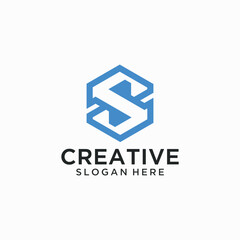 creative letter s logo design, s logo icon design template elements
