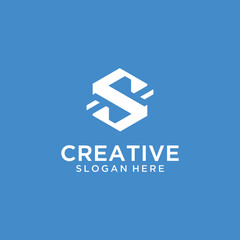 creative letter s logo design, s logo icon design template elements