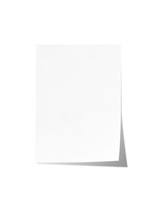 Blank paper isolated on white. Clipping path included.