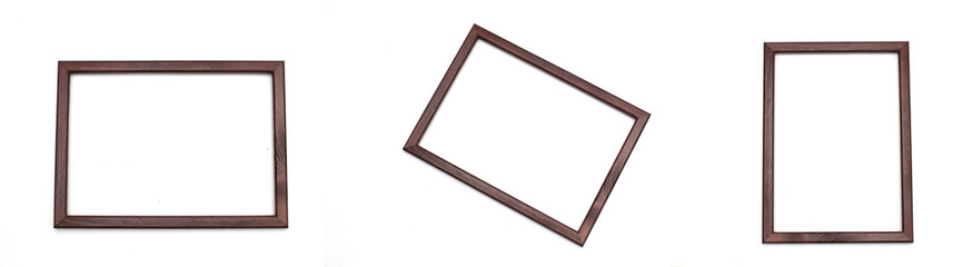 Picture and photo frames isolated on a white background