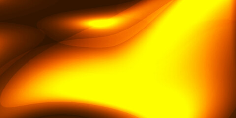 Abstract orange, yellow liquid background with waves. Golden luxurious smooth liquid texture background. 