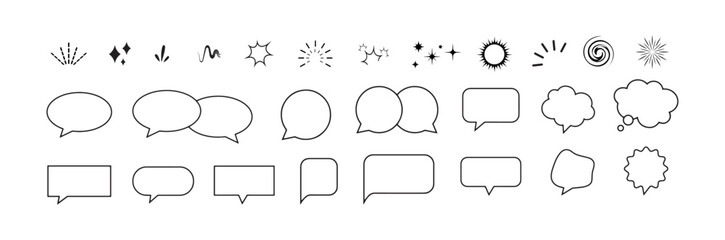 set of speech bubbles	