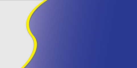 blue white background with yellow border forming letter s