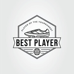 football shoe or soccer shoes logo vector illustration design