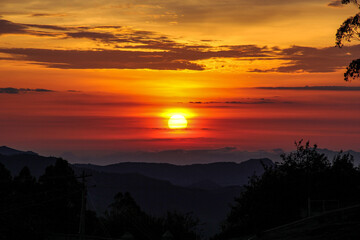 sunrise in the mountain