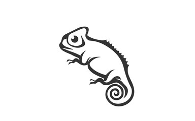 CHAMELEON logo mascot with isolated illustration for identity template