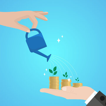 Concept Of Growth In Profits From Wealth, Increase In Income, Mutual Fund, Growing Investment, Savings Or Wealth Management. Vector Illustration 