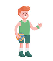 volleyball player cartoon character
