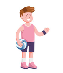 volleyball player cartoon character
