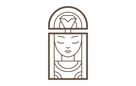 Cleopatra Line Logo Design