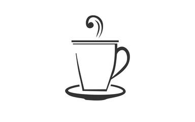 COFFE CUP logo mascot with isolated illustration for identity template