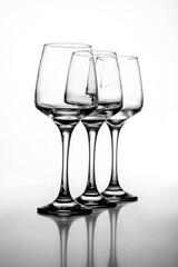 empty wine glasses