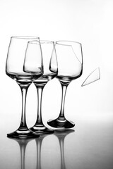 empty wine glasses