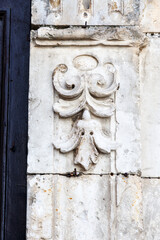 Stone decoration on church in the city of Castellaneta