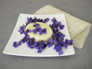 Handmade soap with sweet violet scent