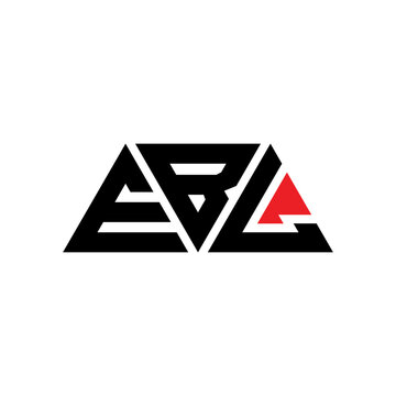 EBL triangle letter logo design with triangle shape. EBL triangle logo design monogram. EBL triangle vector logo template with red color. EBL triangular logo Simple, Elegant, and Luxurious Logo...