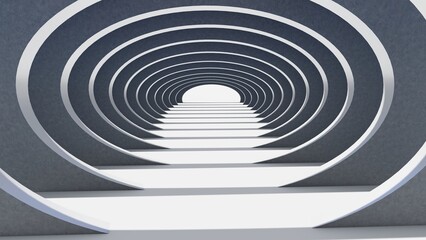 Obraz premium Abstract architecture background arched interior 3d render