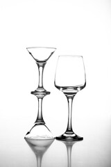 empty wine glasses