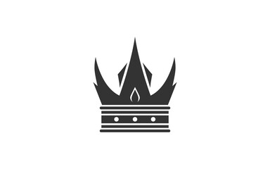 KING CROWN logo mascot with isolated illustration for identity template