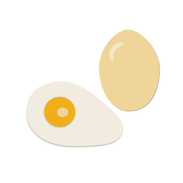 raw egg and fired egg for element, web, design, decoration, icon