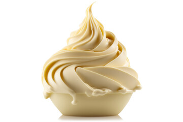 Ice-cream - whipped cream, delicious. PNG with transparent background. Generative ai
