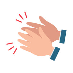 拍手をする手元のイラスト