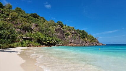 Fototapeta na wymiar Amazing beaches in the Seychelles
