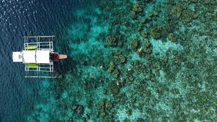 Coron Aerial Drone shot - Coral garden