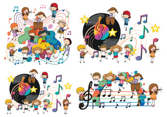 Fototapeta premium Music theme cartoon icon