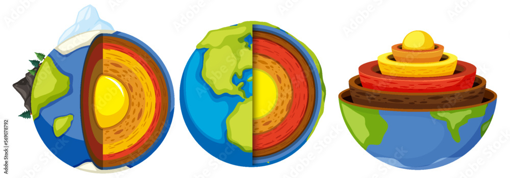Canvas Prints layers of the earth vector