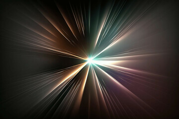 Fototapeta premium shiny bright rays of light in dark space abstract background for logo and banners new quality universal colorful joyful holiday stock image illustration wallpaper design