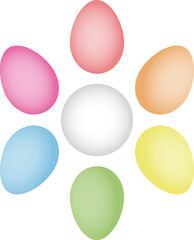 set of colorful Easter eggs vector image