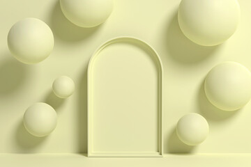 Polygonal object on solid background