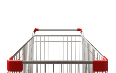 Empty shopping cart on transparent background, PNG file © Es sarawuth