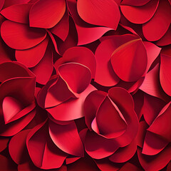 Red Rose Petals A Valentine's Day Background, The Perfect Valentine's Day Background Red Rose Petals, Generative AI