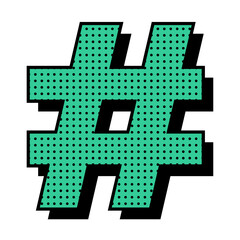 Obraz premium 90s Geometric Shape Dot Halftone