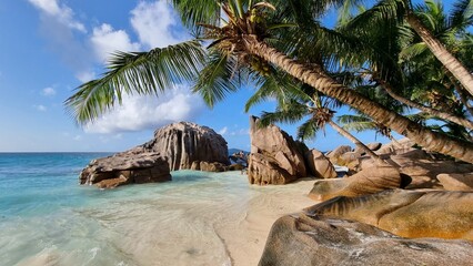 Naklejka na ściany i meble Amazing beaches in the Seychelles