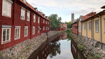 Fototapeta na wymiar ville de Vasteras au sud de la Suède