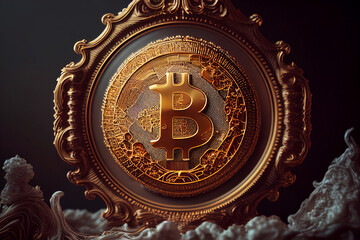 Logo bitcoin btc gold royal