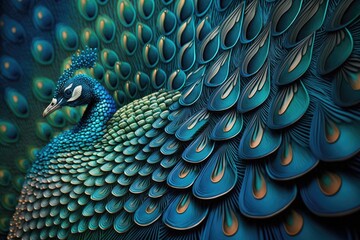 Fototapeta premium peacock feather background