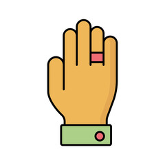 Obraz premium Finger ring Vector Icon