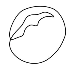 Single continuous line drawing of stylized sweet fresh bake bakery pastry in minimal continuous one line Modern one line draw design vector illustration for cafe or food delivery service