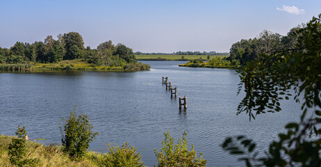 Remains of the old harbor near the floodgate in Przegalina, Sobieszewska Island