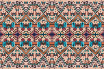 Geometric ethnic oriental ikat gypsy folk Mexican mexico indian tribal aztec Boho motif African American native seamless pattern traditional Design for background, carpet, wallpaper, clothing, textile