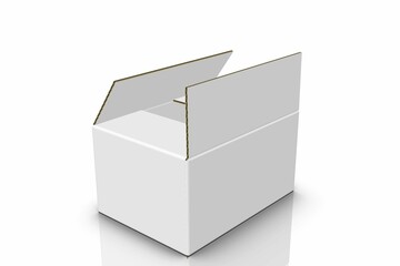 White corrugated cardboard box for packaging design