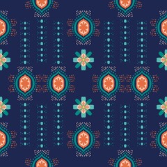 Geometric ethnic oriental ikat gypsy folk Mexican Mexico Indian tribal Aztec Boho motif African American native seamless pattern traditional Design for background, carpet, wallpaper, clothing, textile