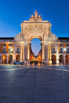 Entrance of Praca Do Comercio, Lisbon, Portugal